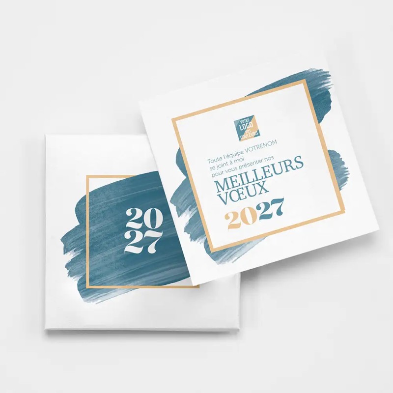 Carte de vœux personnalisée avec chocolats - ChocoPlis Palette