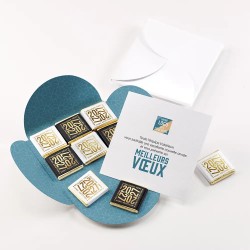 Carte de vœux personnalisée avec chocolats - ChocoPlis Alinéa
