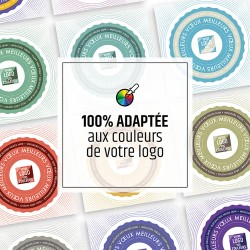 Carte de vœux personnalisée avec chocolats - ChocoPlis Cocarde