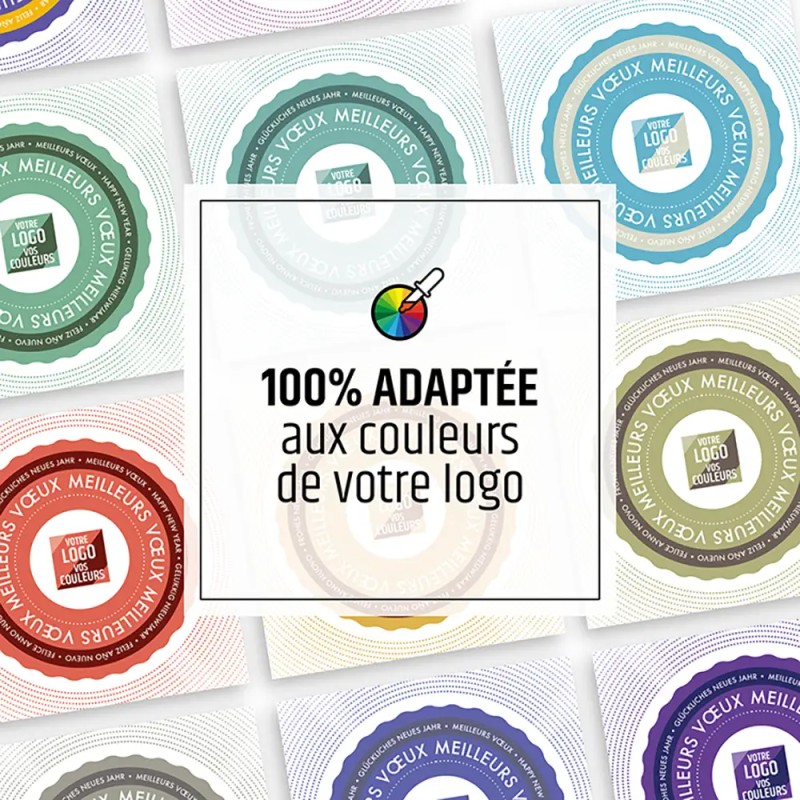 Carte de vœux personnalisée avec chocolats - ChocoPlis Cocarde