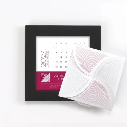 Calendrier cadre personnalisé avec chocolats - Calendélice Cocarde