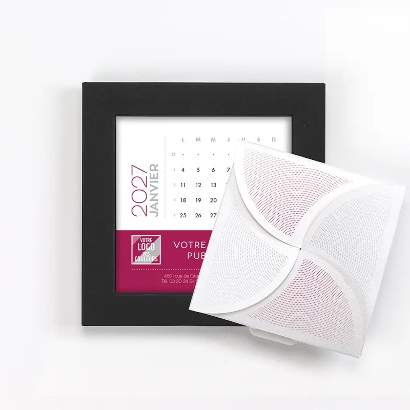 Calendrier cadre personnalisé avec chocolats - Calendélice Cocarde