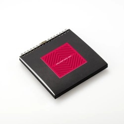 Coffret Calendrier chocolats personnalisé - Carré noir CHEVRONS