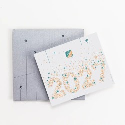 Carte de vœux personnalisée étui - Stellaire