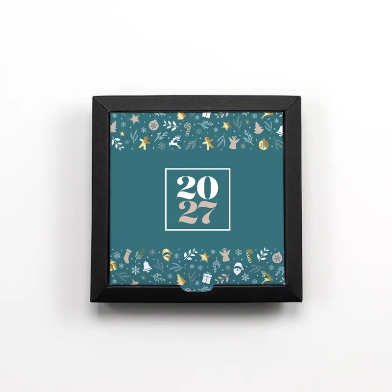 Boîte personnalisée avec chocolats - Chocoffret Réveillon