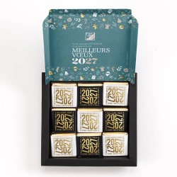 Boîte personnalisée avec chocolats - Chocoffret Réveillon