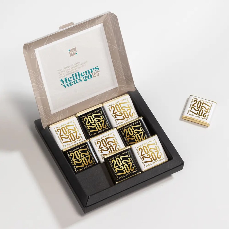 Boîte personnalisée avec chocolats - Chocoffret Esquisse