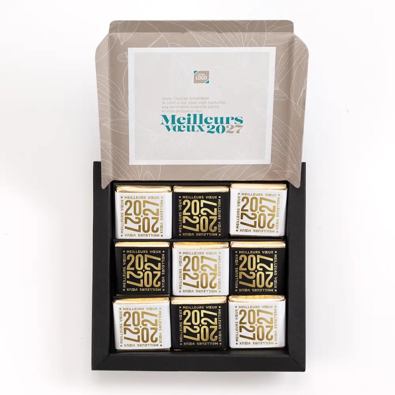 Boîte personnalisée avec chocolats - Chocoffret Esquisse