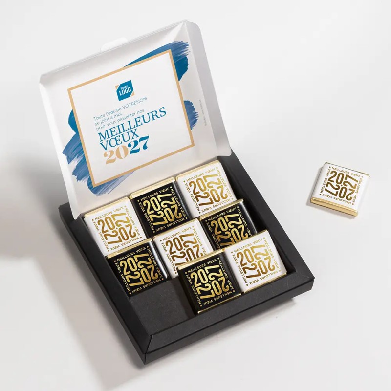 Boîte personnalisée avec chocolats - Chocoffret Palette
