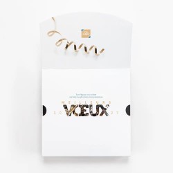 Boîte personnalisée avec 18 papillotes chocolat - Ruban