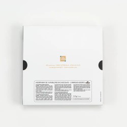 Boîte personnalisée avec 18 papillotes chocolat - Ruban