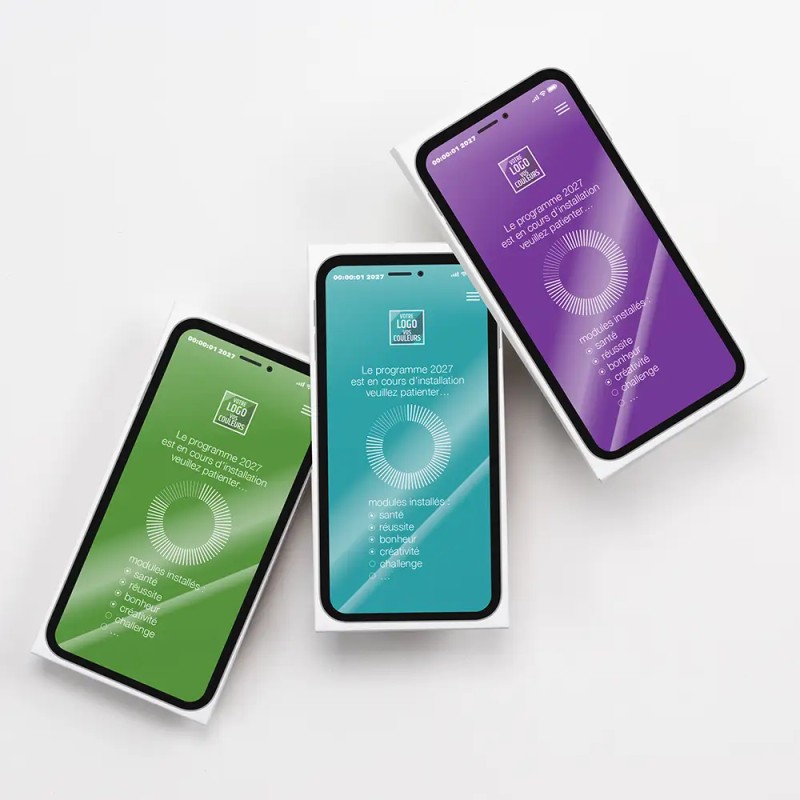 Carte de vœux personnalisée avec chocolats - ChocoPhone Programme