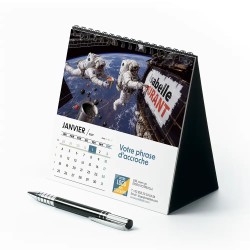 Calendrier chevalet carré (15x15 cm) personnalisé - nominatif Mirage