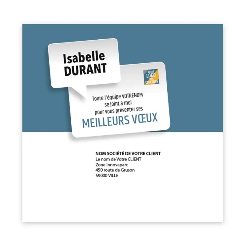 Calendrier chevalet carré (15x15 cm) personnalisé - nominatif Mirage