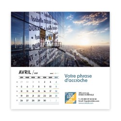 Calendrier chevalet carré (15x15 cm) personnalisé - nominatif Mirage