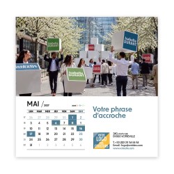Calendrier chevalet carré (15x15 cm) personnalisé - nominatif Mirage
