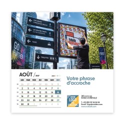 Calendrier chevalet carré (15x15 cm) personnalisé - nominatif Mirage
