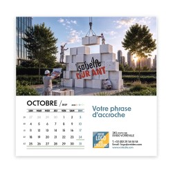 Calendrier chevalet carré (15x15 cm) personnalisé - nominatif Mirage