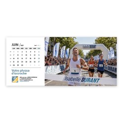 Calendrier chevalet horizontal (23x10 cm) personnalisé - nominatif Mirage