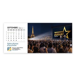 Calendrier chevalet horizontal (23x10 cm) personnalisé - nominatif Mirage