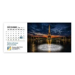 Calendrier chevalet horizontal (23x10 cm) personnalisé - nominatif Mirage