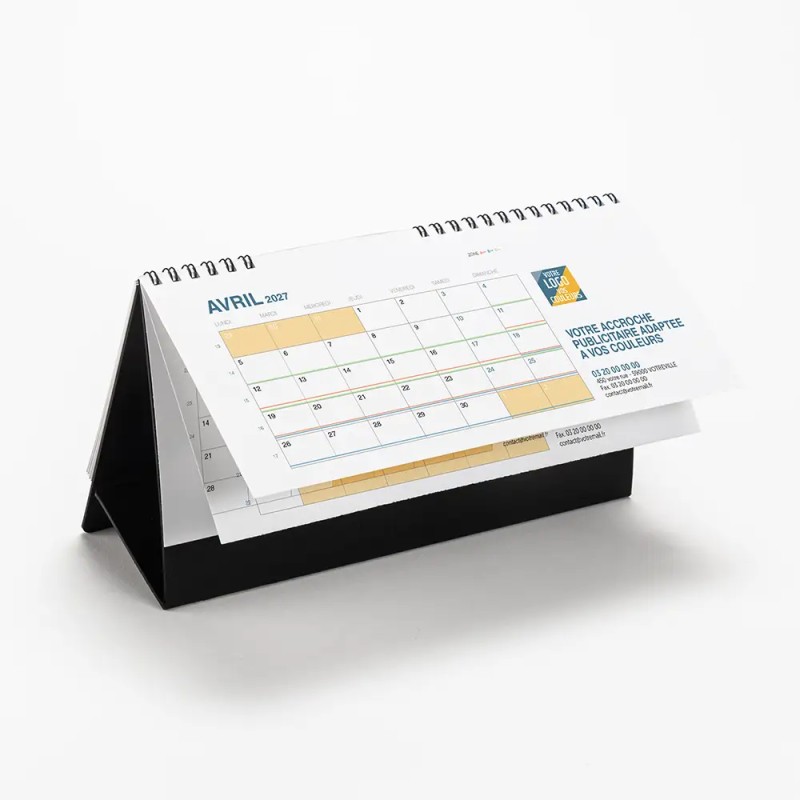 Calendrier chevalet support de téléphone Supra (22,8x10,3cm)  - Logo intégré Grandiose