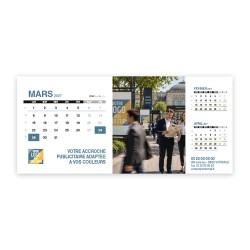 Calendrier chevalet support de téléphone Supra (22,8x10,3cm)  - Logo intégré Grandiose