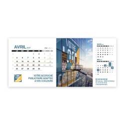 Calendrier chevalet support de téléphone Supra (22,8x10,3cm)  - Logo intégré Grandiose
