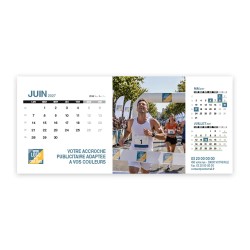 Calendrier chevalet support de téléphone Supra (22,8x10,3cm)  - Logo intégré Grandiose