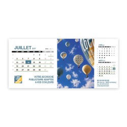 Calendrier chevalet support de téléphone Supra (22,8x10,3cm)  - Logo intégré Grandiose