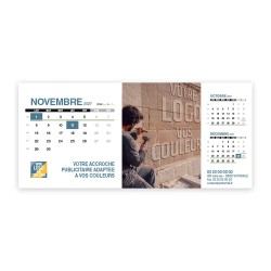 Calendrier chevalet support de téléphone Supra (22,8x10,3cm)  - Logo intégré Grandiose