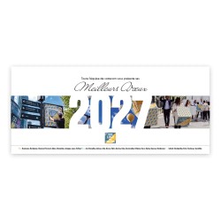 Calendrier chevalet horizontal (23x10 cm) personnalisé - Logo intégré Grandiose