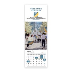 Calendrier chevalet vertical (21x7,5 cm) personnalisé - Logo intégré Grandiose