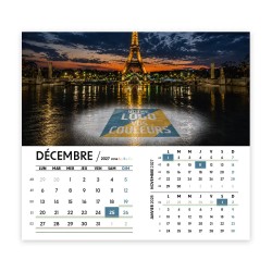 Calendrier chevalet intégral (15x18 cm) personnalisé - Logo intégré Grandiose