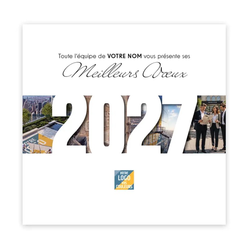 Calendrier chevalet carré (15x15 cm) personnalisé - Logo intégré Grandiose