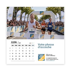 Calendrier chevalet carré (15x15 cm) personnalisé - Logo intégré Grandiose