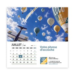 Calendrier chevalet carré (15x15 cm) personnalisé - Logo intégré Grandiose