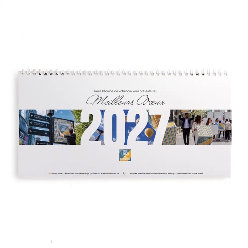Calendrier mural (33x32 cm) personnalisé - Logo intégré Grandiose