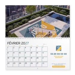 Calendrier mural (33x32 cm) personnalisé - Logo intégré Grandiose