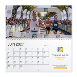 Calendrier mural (33x32 cm) personnalisé - Logo intégré Grandiose