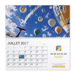 Calendrier mural (33x32 cm) personnalisé - Logo intégré Grandiose