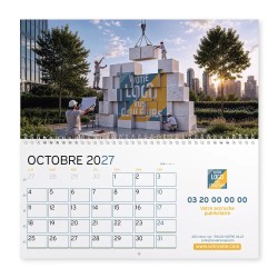 Calendrier mural (33x32 cm) personnalisé - Logo intégré Grandiose