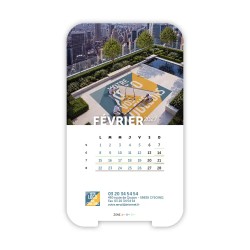Calendrier support téléphone personnalisé - Visiocal Logo intégré Grandiose