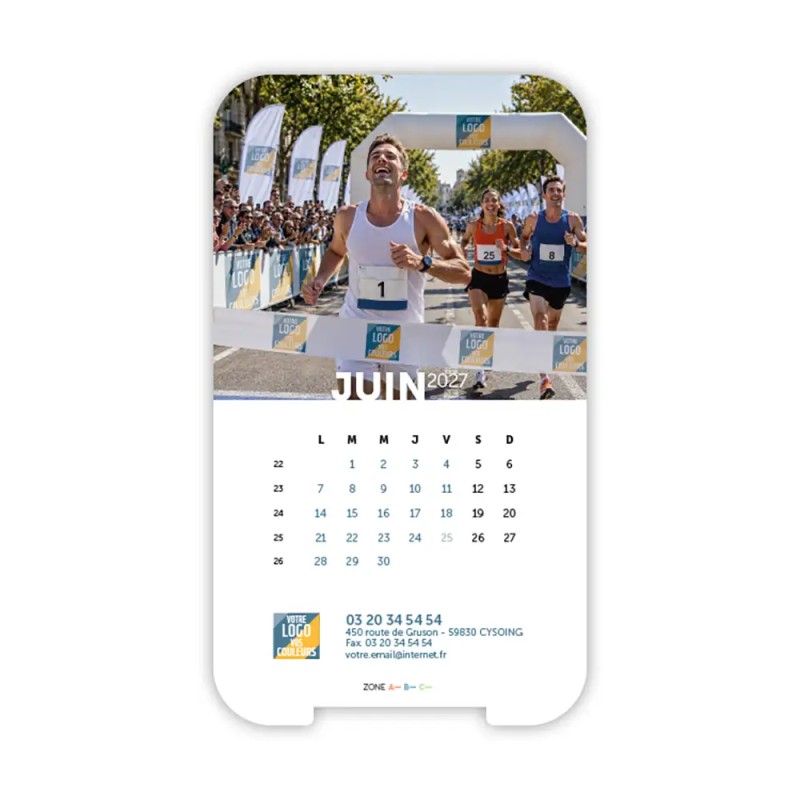 Calendrier support téléphone personnalisé - Visiocal Logo intégré Grandiose