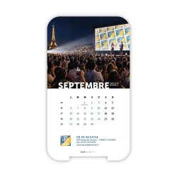 Calendrier support téléphone personnalisé - Visiocal Logo intégré Grandiose
