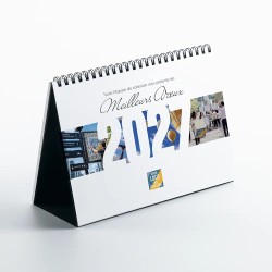 Calendrier chevalet A5 (21x15 cm) personnalisé - Logo intégré Grandiose