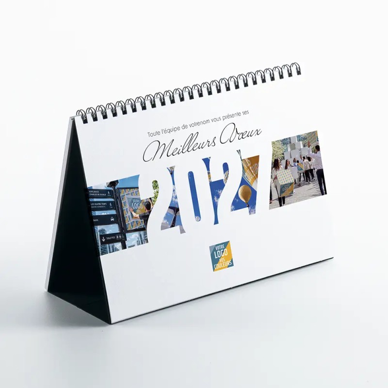 Calendrier chevalet A5 (21x15 cm) personnalisé - Logo intégré Grandiose
