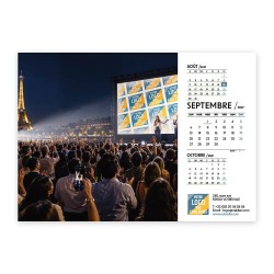 Calendrier chevalet A5 (21x15 cm) personnalisé - Logo intégré Grandiose