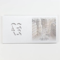 Carte de vœux carrée personnalisée découpe - Atrium