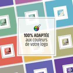 Carte de vœux carrée personnalisée découpe - Atrium